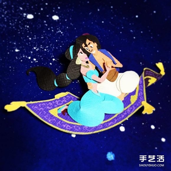 紙雕藝術(shù)：利用剪紙加拼貼制作可愛的卡通圖案 -  itrip.net.cn