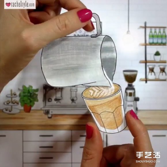 自制插畫和拼貼 手繪風(fēng)動畫教你泡出完美拿鐵 -  itrip.net.cn