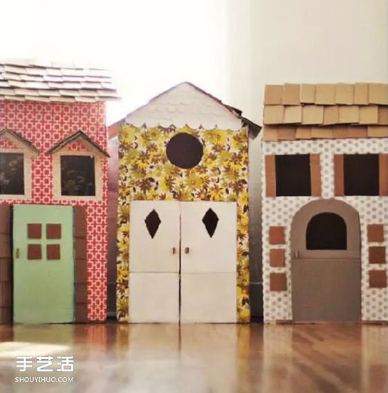 廢舊紙箱制作房子的方法 兒童玩具小屋DIY教程 -  itrip.net.cn
