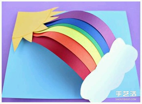 彩虹賀卡手工制作 適合兒童的彩虹卡片DIY -  itrip.net.cn