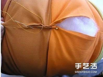 自制南瓜坐墊的方法 南瓜坐墊布藝手工制作 -  itrip.net.cn