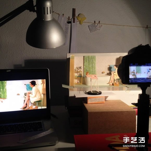 紙藝和水彩畫DIY電影場景 可愛又精致的小世界 -  itrip.net.cn