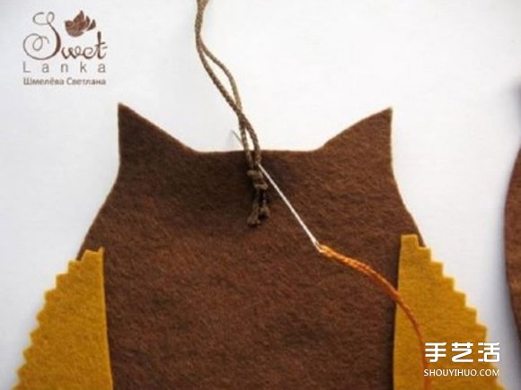 不織布貓頭鷹掛件DIY 貓頭鷹掛飾布藝制作教程 -  itrip.net.cn