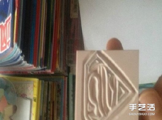 超人圖案橡皮圖章的手工制作圖解教程 -  itrip.net.cn