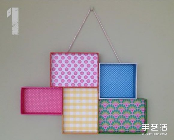 鞋盒蓋子廢物利用DIY手工制作漂亮家居掛飾 -  itrip.net.cn