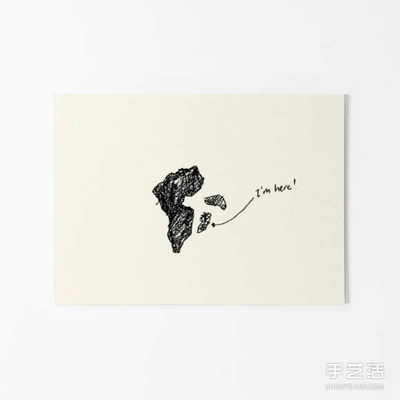 簡單的明信片上手繪插圖 用咖啡漬來完美收尾 -  itrip.net.cn