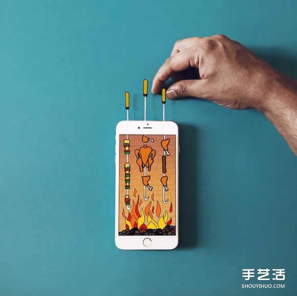 iPhone手機(jī)入畫 DIY創(chuàng)意無(wú)限的有趣插畫作品 -  itrip.net.cn