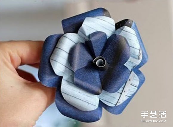 卡紙折花的方法圖解 手工卡紙花朵的做法 -  itrip.net.cn