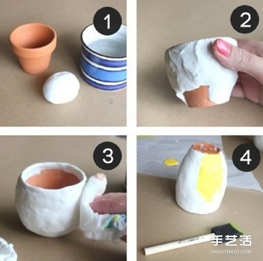 自制陶土花盆的方法圖解 菠蘿花盆DIY制作教程 -  itrip.net.cn