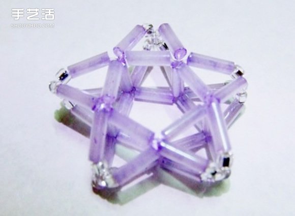 串珠立體五角星的制作方法 可用作裝飾小掛件 -  itrip.net.cn
