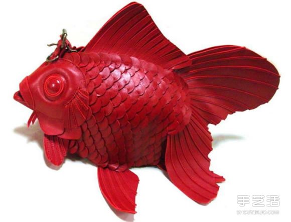 光滑皮革純手工打造的單肩背金魚包包 -  itrip.net.cn