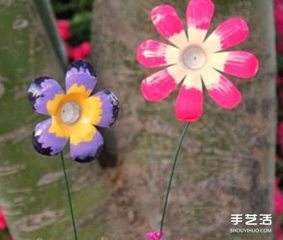幼兒園花朵制作方法 礦泉水瓶做花朵的步驟圖 -  itrip.net.cn