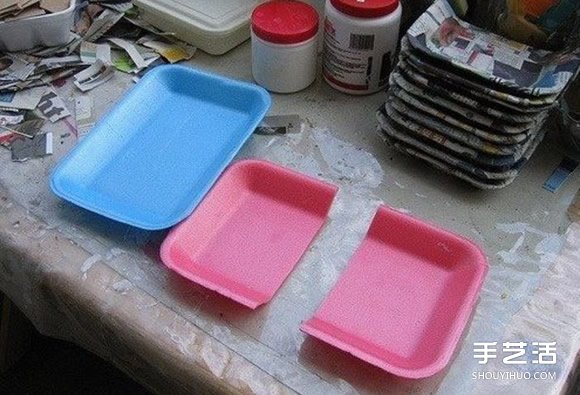 一次性塑料飯盒手工制作好用的儲物盒收納墻 -  itrip.net.cn