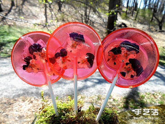 把花瓣藏進(jìn)棒棒糖里 賞心悅目的花朵甜點DIY -  itrip.net.cn