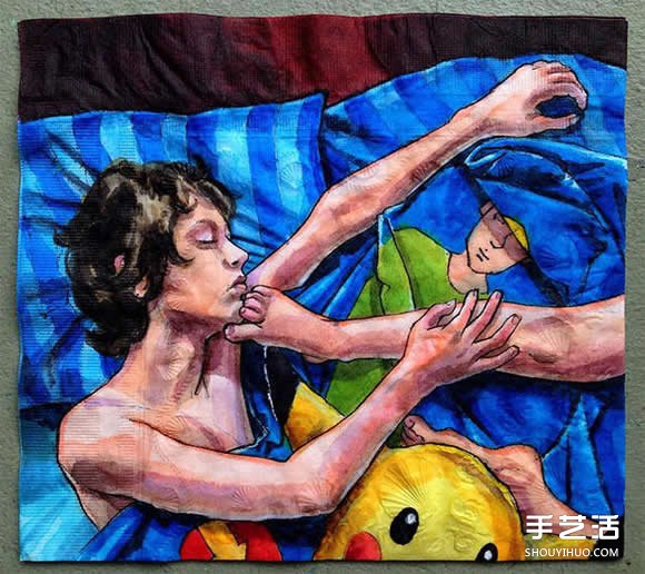 在餐巾紙上妙筆生花 才華洋溢媽媽的惡搞漫畫 -  itrip.net.cn