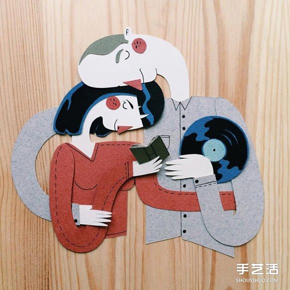 溫馨的平面剪紙藝術(shù)作品 感受家人相處的愛 -  itrip.net.cn
