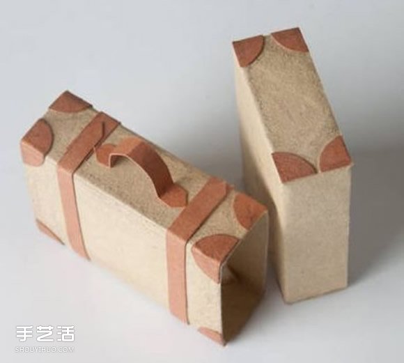 利用牛皮紙和火柴盒DIY制作迷你行李箱模型 -  itrip.net.cn