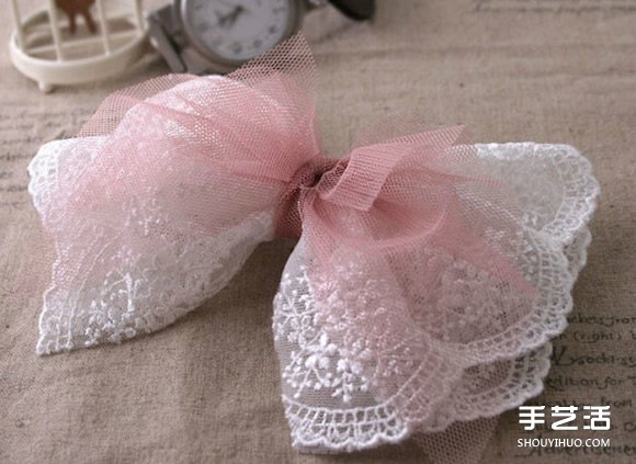百搭蕾絲蝴蝶結(jié)發(fā)卡手工DIY制作圖解教程 -  itrip.net.cn