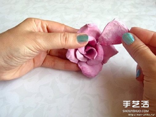 蛋托玫瑰花裝飾手工制作 即使婚禮上都可以用 -  itrip.net.cn