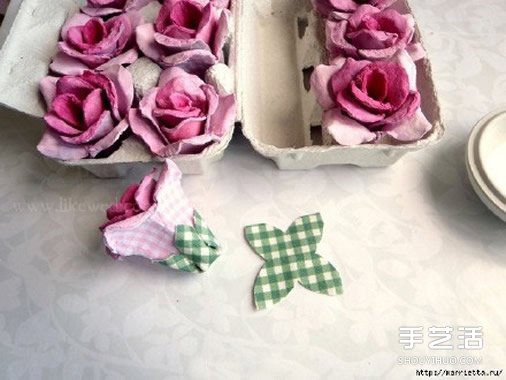 蛋托玫瑰花裝飾手工制作 即使婚禮上都可以用 -  itrip.net.cn