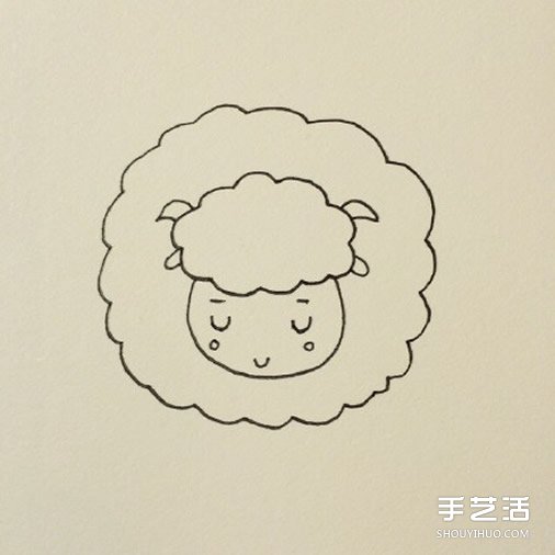 睡覺的小綿羊簡筆畫的畫法教程 包括上色步驟 -  itrip.net.cn