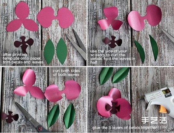 簡單蘭花的折法圖解 手工紙?zhí)m花的做法教程 -  itrip.net.cn