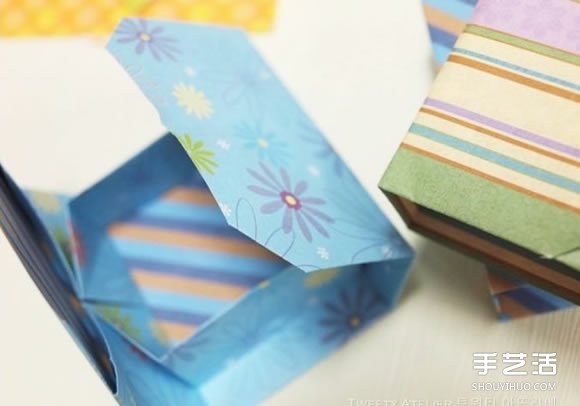 簡單折紙禮物盒圖解 長方形禮品盒的折法 -  itrip.net.cn