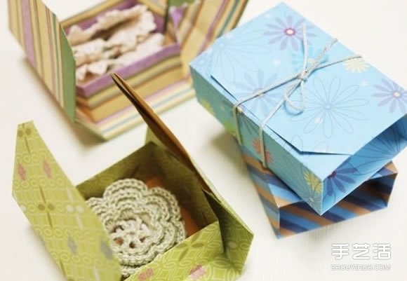 簡單折紙禮物盒圖解 長方形禮品盒的折法 -  itrip.net.cn