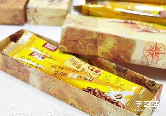 有蓋長方形筆盒的折法 折紙項(xiàng)鏈包裝盒圖解 -  itrip.net.cn