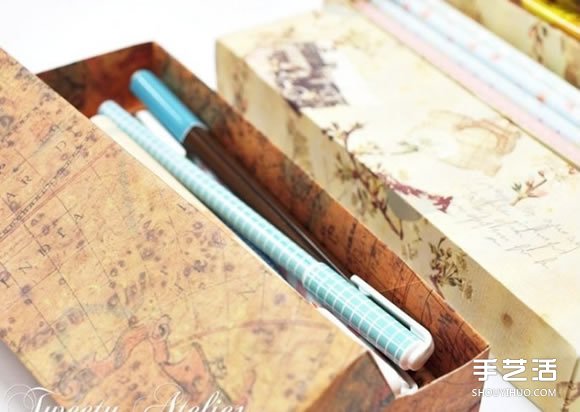 有蓋長方形筆盒的折法 折紙項(xiàng)鏈包裝盒圖解 -  itrip.net.cn