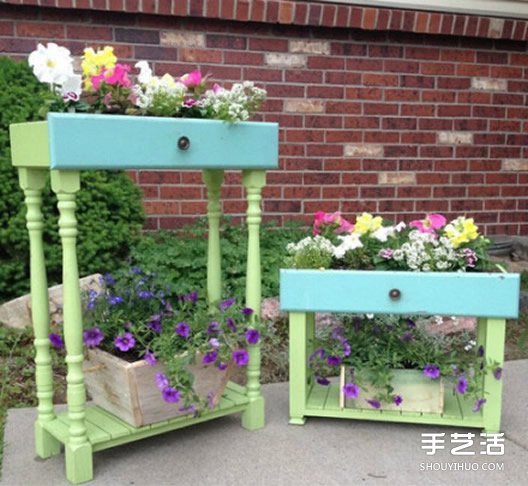 家里的舊家具怎么處理 舊家具改造花盆花架DIY -  itrip.net.cn
