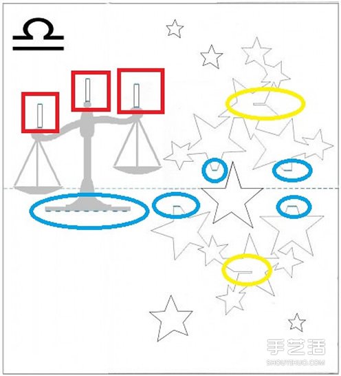 星座賀卡：立體天秤座生日賀卡的做法帶圖紙 -  itrip.net.cn