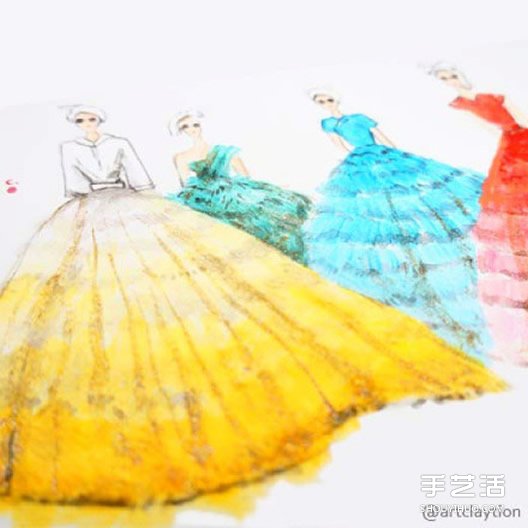 新加坡藝術(shù)家的指甲油手繪禮服作品 美到爆! -  itrip.net.cn