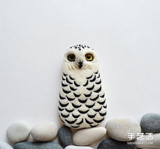 羊毛氈貓頭鷹小飾品作品圖片 項(xiàng)鏈?zhǔn)宙湌旒?-  itrip.net.cn