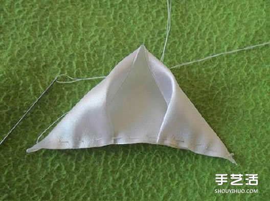 絲帶玫瑰花的折法圖解 寬絲帶玫瑰花的做法 -  itrip.net.cn