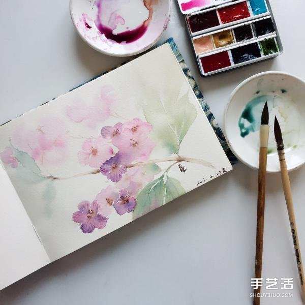 水彩畫(huà)畫(huà)花的步驟圖片 花朵水彩畫(huà)的技法教程 -  itrip.net.cn