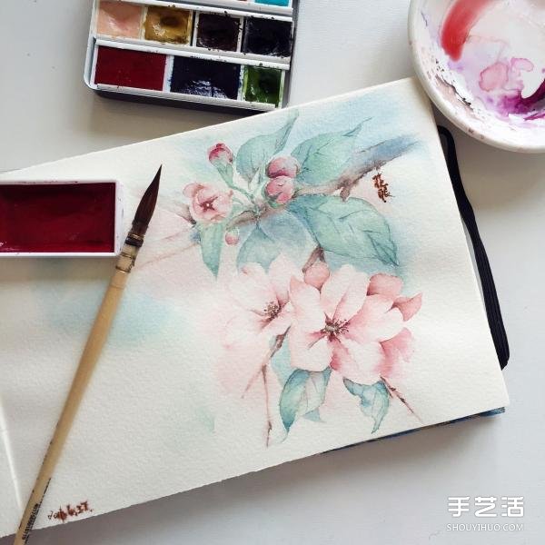 水彩畫(huà)畫(huà)花的步驟圖片 花朵水彩畫(huà)的技法教程 -  itrip.net.cn
