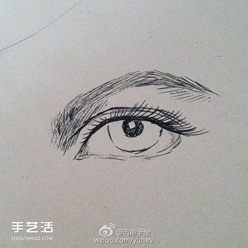 英氣勃勃的男性眼睛素描的基本畫法步驟 -  itrip.net.cn