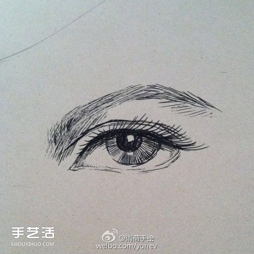 英氣勃勃的男性眼睛素描的基本畫法步驟 -  itrip.net.cn