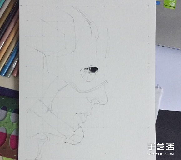 美國隊(duì)長彩鉛畫的畫法 彩鉛美國隊(duì)長步驟圖片 -  itrip.net.cn