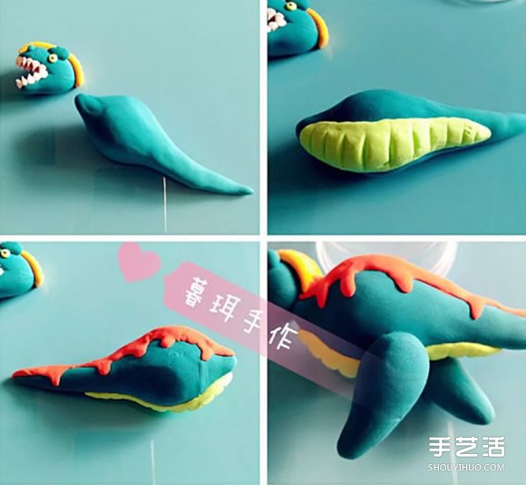 超輕粘土霸王龍制作教程 可愛恐龍DIY圖解 -  itrip.net.cn