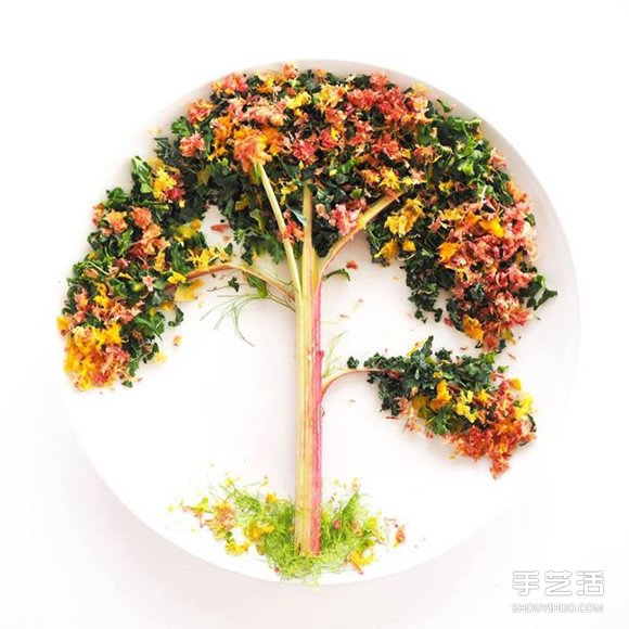 盤子上的藝術(shù)創(chuàng)作 創(chuàng)意DIY讓食材擺出美麗圖案 -  itrip.net.cn