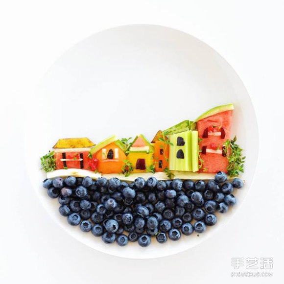 盤子上的藝術(shù)創(chuàng)作 創(chuàng)意DIY讓食材擺出美麗圖案 -  itrip.net.cn