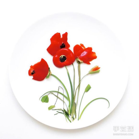 盤子上的藝術(shù)創(chuàng)作 創(chuàng)意DIY讓食材擺出美麗圖案 -  itrip.net.cn