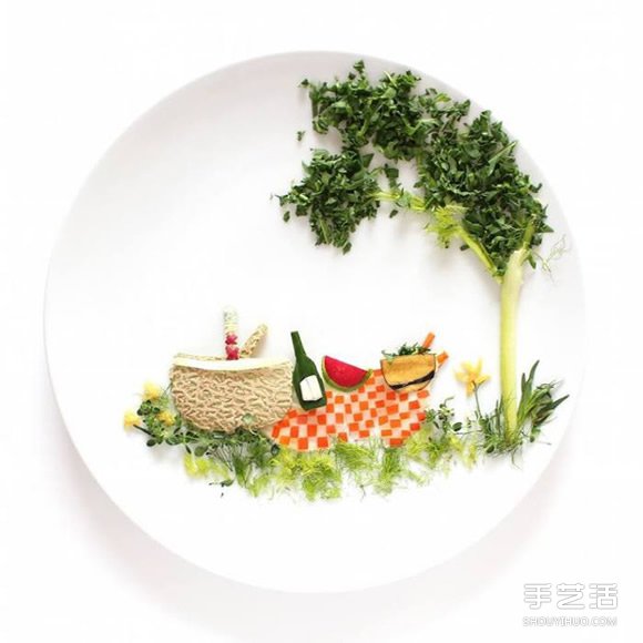 盤子上的藝術(shù)創(chuàng)作 創(chuàng)意DIY讓食材擺出美麗圖案 -  itrip.net.cn