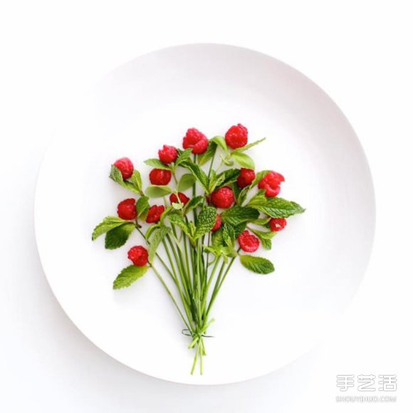 盤子上的藝術(shù)創(chuàng)作 創(chuàng)意DIY讓食材擺出美麗圖案 -  itrip.net.cn