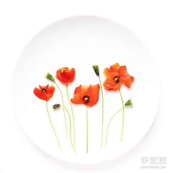 盤子上的藝術(shù)創(chuàng)作 創(chuàng)意DIY讓食材擺出美麗圖案 -  itrip.net.cn