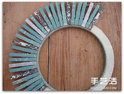 木夾子圓環(huán)掛飾DIY 手工制作木夾子環(huán)形裝飾品 -  itrip.net.cn