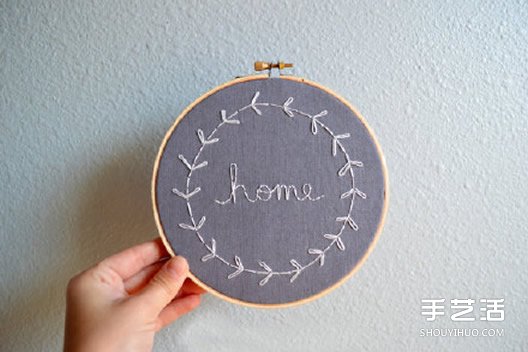 圖案以文字為主的小清新刺繡作品圖片 -  itrip.net.cn