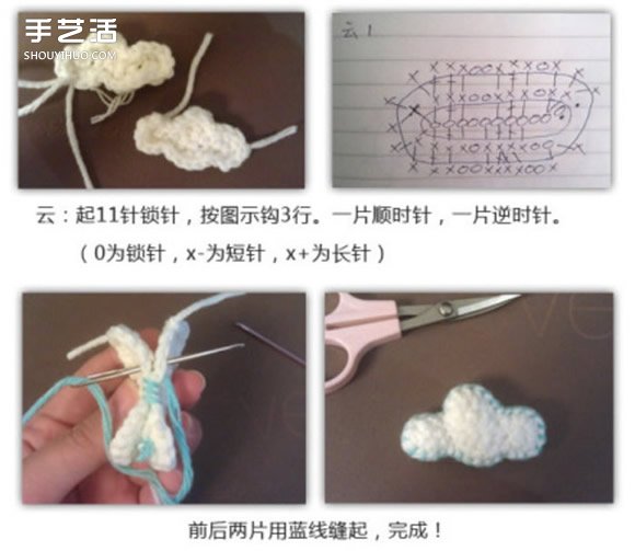 鉤針風(fēng)鈴制作教程 可愛風(fēng)鈴鉤針編織針法圖解 -  itrip.net.cn